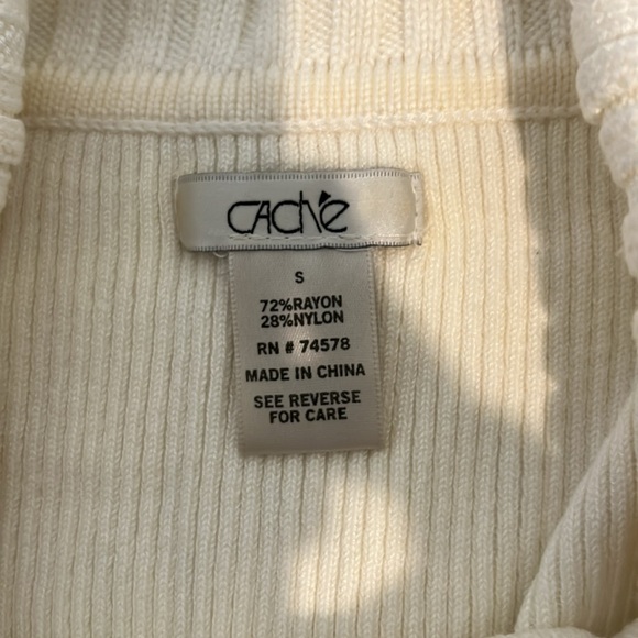 Cache Cream Ribbed Knit Sweater - Picture 4 of 5